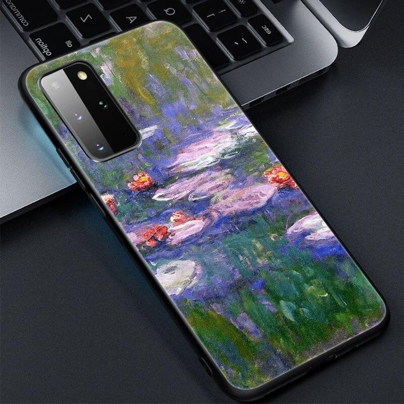 Claude Monet Phone Case For Samsung Galaxy S20 S21 FE S10 Lite Note 20 10 Lite S8 S9 S10E S10 Plus Ultra Black Soft Cover