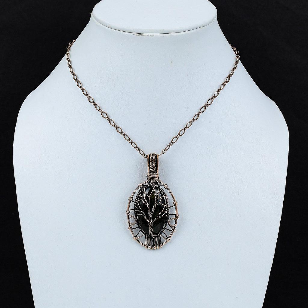 Tree Of Life Nellite Pendant Copper Wire Wrapped Pendant Handmade Pendant Nellite Jewelry Real Gemstone Pendant Copper Jewelry Wedding Gifts