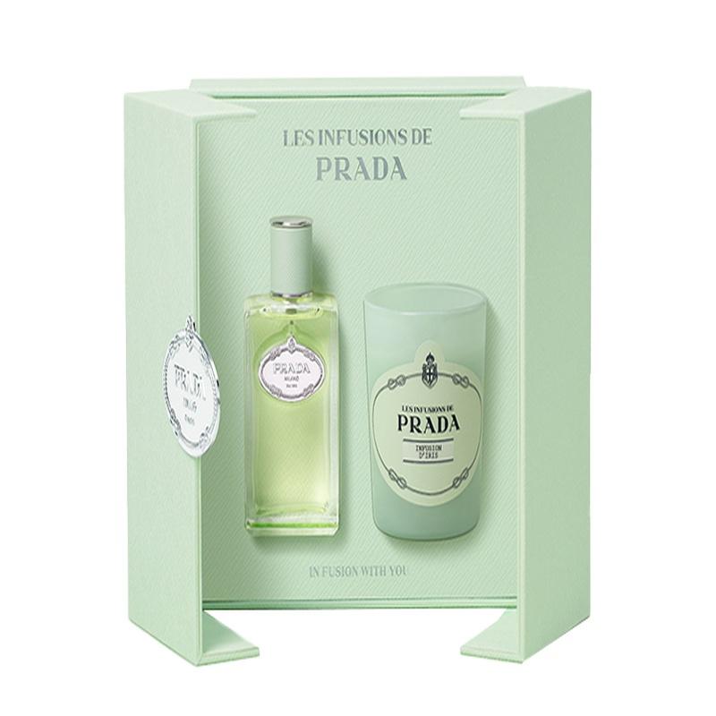 Prada Watermark Private Dream Iris Perfume Candle Gift Box Set Fresh