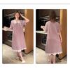 Plus Size Sweet Princess Summer Pajamas - Short Sleeve Nightgown for Women & Girls, Wear Indoors or Outdoors, Fits Up to 220 Jin