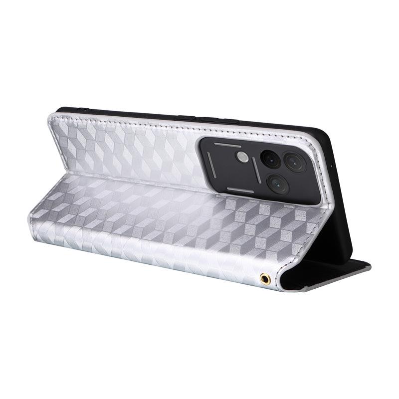 Vivo S18 Pro 5G Leather Case with Card Holder & Stand
