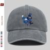 Pc Pcs Blue Floral Trucker Hat Suitable for Men  Women Adjustable Washed Buckle Strap Vintage Washed Baseball Cap with Flor