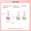 Sterling Silver S999 Colorful Flower Resin Pendant for DIY Jewelry – Necklace, Bracelet, Beading, and Braided Rope Accessories.