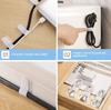 Reusable Hook and Loop Cable Tie Strap with Rectangular Tab for Cable Management and Organization Solutions