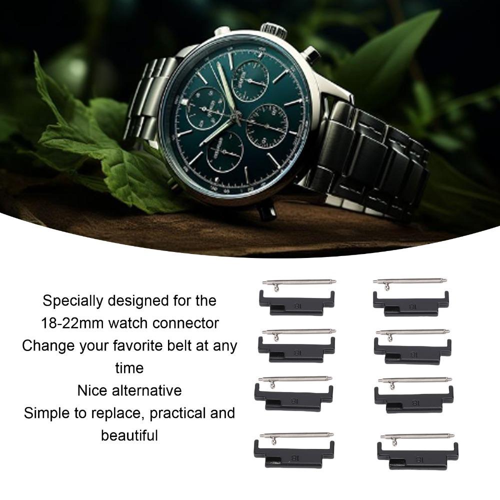 4 Pairs Stainless Steel Watch Band Connector Metal Smart Watch Band Adapter Changing Watch Bands