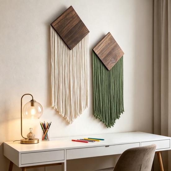 Yousheng Large Wall Hanging Boho Woven Tapestry Modern Bohemian Handmade Tassel Wall Art for Bedroom Living Room Nursery Apartment Home