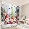2pcs - Christmas Curtains   Holiday Christmas Dwarf Polyester Printed Curtains   Home Decoration   Room Decoration