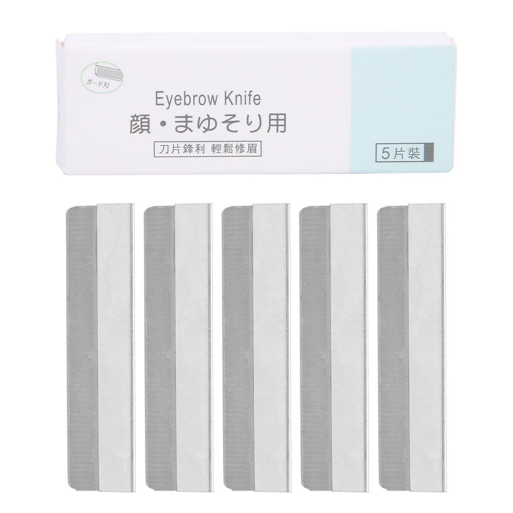 10PCS Eyebrow Razor Blades Hair Removal Brow Shaving Straight Edge Stainless Steel Razor