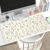 Botanical Line Art Floral Extended Gaming Mouse Pad Non Slip Desk Surface Minimal Vintage Sketch Flower Art Print For Gaming