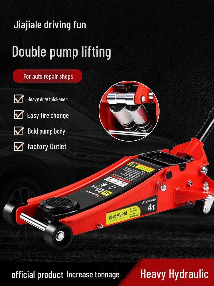 2-3 Ton Horizontal Hydraulic Jack for Cars: Sedan, SUV, Van Tire Changing Tool