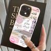 Pink Arabic Calligraphy Collage Phone Case For iPhone 17 Pro Max 16 Plus 15 Pro 14 13 12 11 XR 17Air Lychee Textur Soft Cover