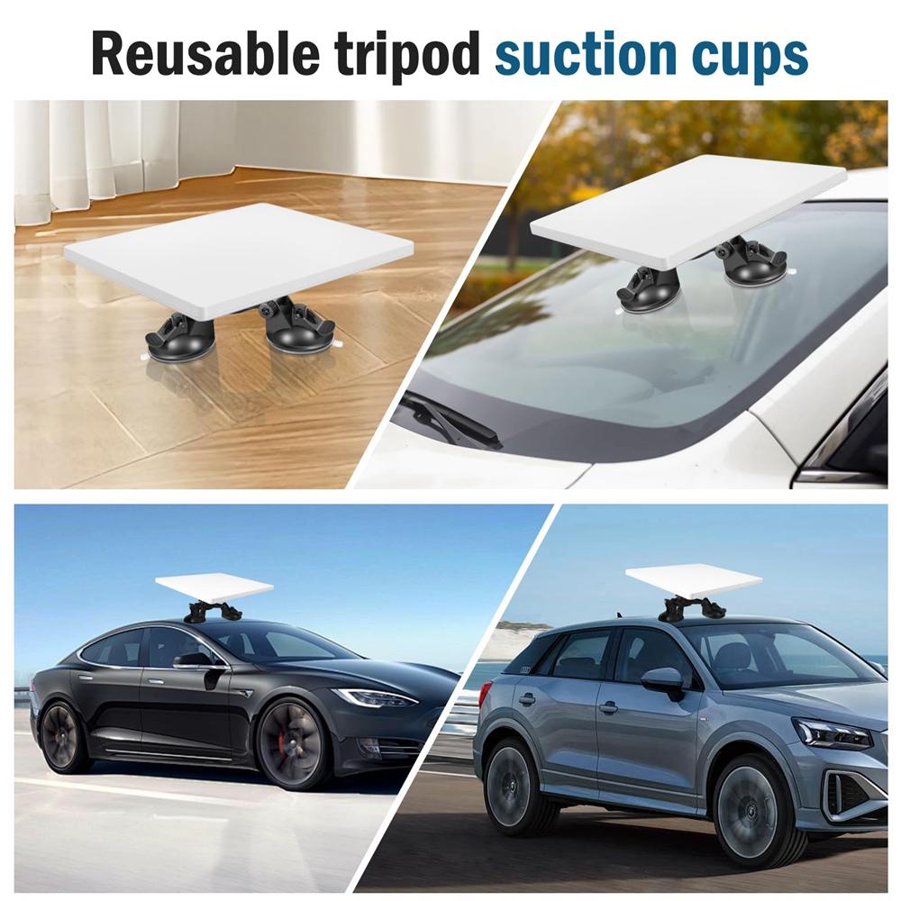 For StarLink Mini Suction Cup Holder Car Roof Bracket with Adjustable Angle Adapter for Smooth Surface Mounting Kits