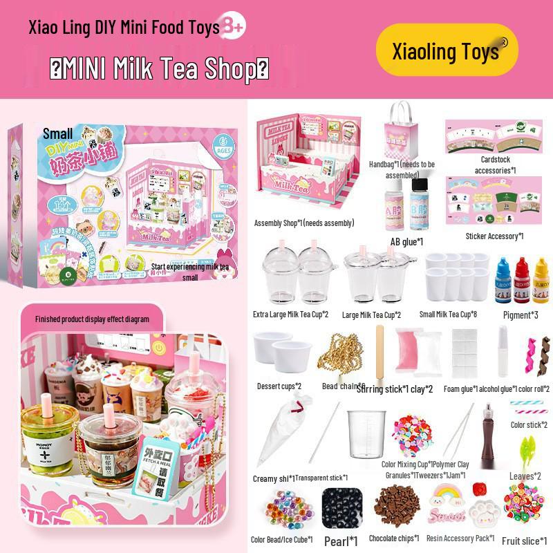 Xiaoling Toys Miniatur Süßigkeitenladen DIY Essensspielzeug für Mädchen ab 6 Jahren Geburtstagsgeschenk