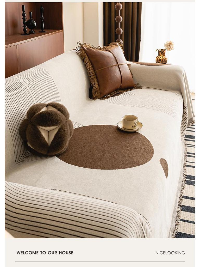 Luxurious Non-Slip Summer Chenille Sofa Cover - Dust-Resistant Full Wrap Pad