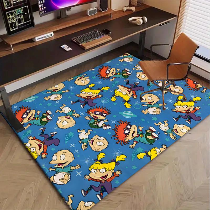 Rugrats In Paris Polyester Carpet, Soft Indoor Mat for Office Chair, Living Room, Computer Desk - Decorative Home Office Rug Design