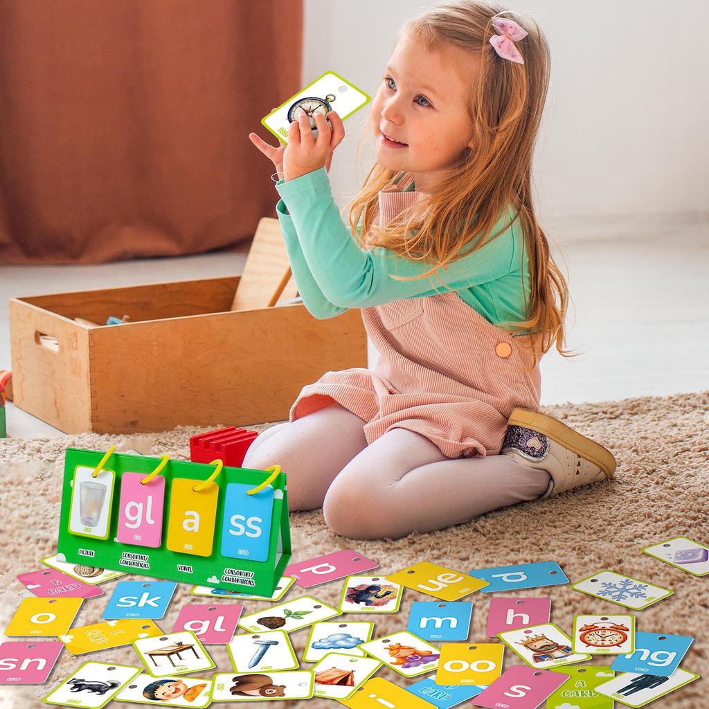 81-Sheet English Word Formation Education Cards for Children