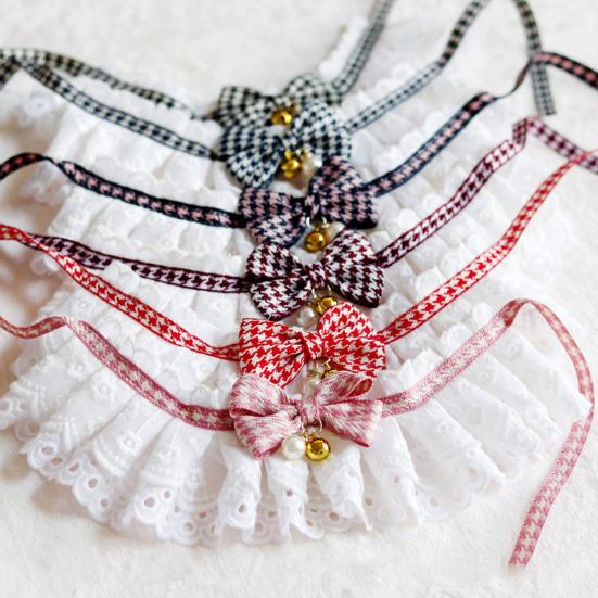 Pet Collar Lace Edge Decorating Fashion Pet Bibs Scarf Handcrafted Wreath Accessories for Outside