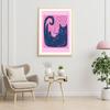 Fashion Smoking Cat Wall Art Pink Hipster Animal Cat Canvas Painting Nordic Posters And Prints Wall Picture For Kids Room Decor