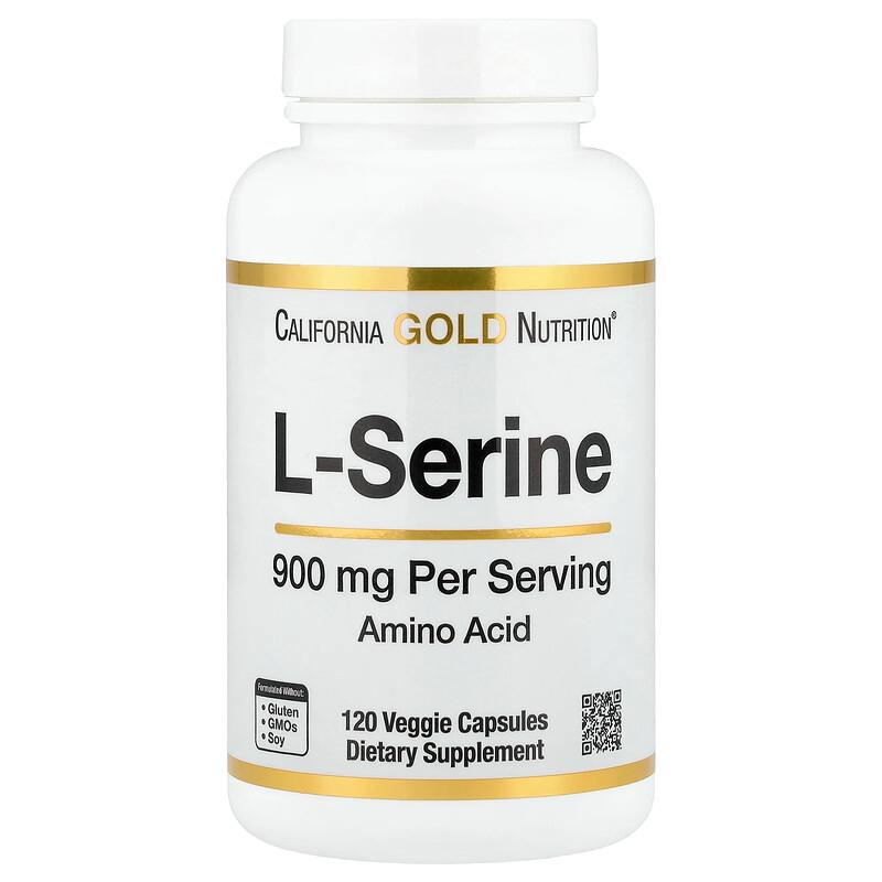 L-Serin, 900 mg, 120 vegetarische Kapseln