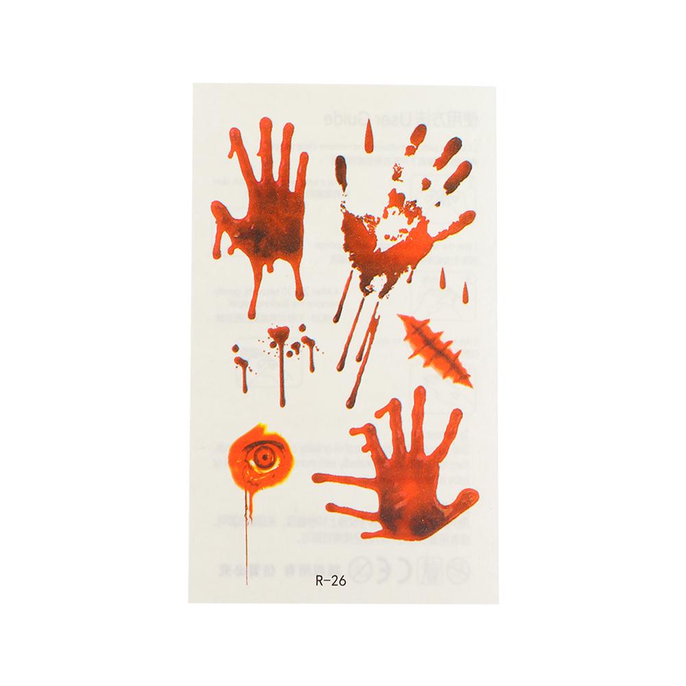 Sticker For Masquerade Temporary Tattoos Stickers Horror Scars Water Transfer Slider Halloween