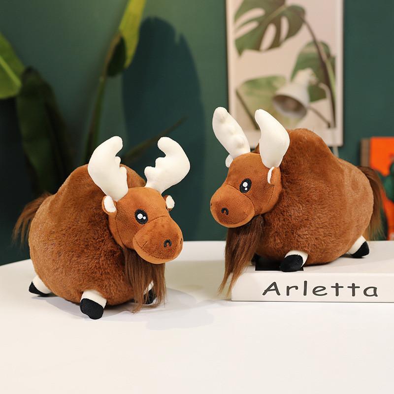Adorable Plush Cartoon Moose Toy For Children Soft And Cuddly Christmas Gift
