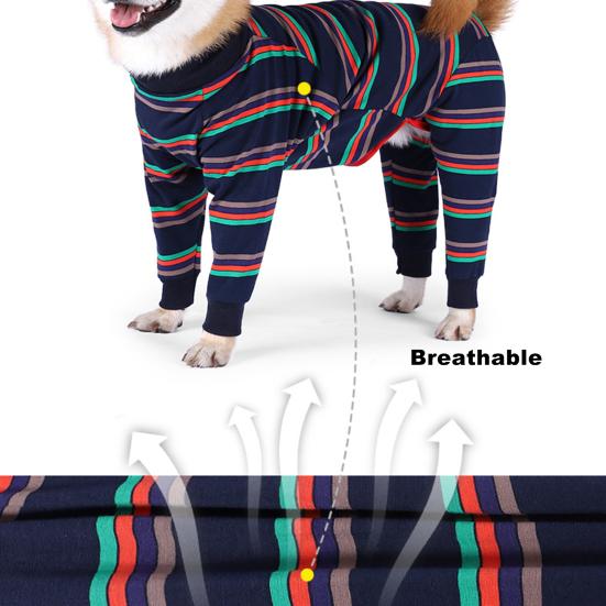 Dog Weaning Suit Elastic Wound Recovery Cotton Four-legged Pet Postpartum Cloth Bodysuit for Puppy