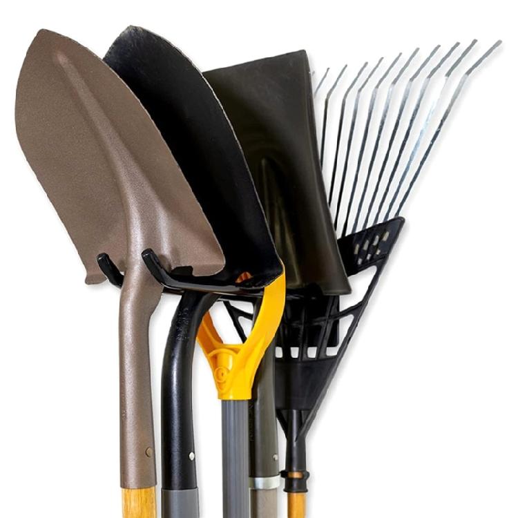 Wall Hanging Garden Tool Rack Metal Construction For Balcony Shed Storage Organizer for Shovel Rake Broom
