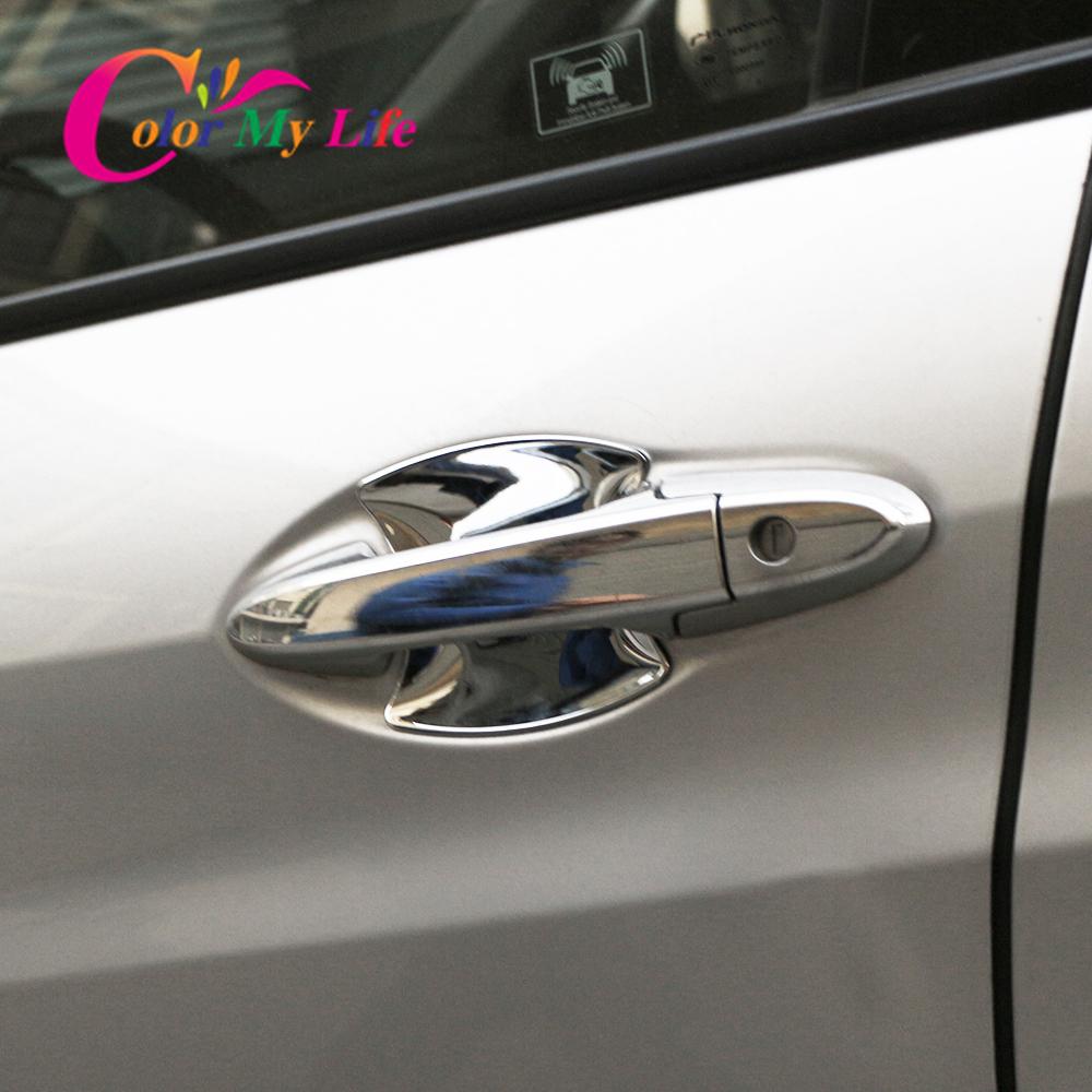 Farbe Mein Leben ABS Chrom Auto Türgriff Schüssel Abdeckung Trim Molding Kappe Garnierung für Honda Vezel HR-V HRV 2015-