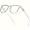 Fresh Practical Vintage Large Frame Glasses with Shields for Men Women Students Casual School Business Supplies