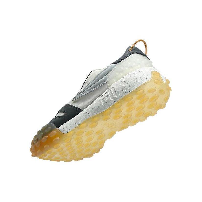 Fila Gara Fashion Bequemes Gewebe Synthetisches Leder Low Top Laufschuhe Herren Sneaker Schwarz Grau F12M323101FVU