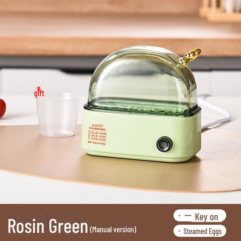 Dual Egg Cooker & Breakfast Steamer: Compact, Multi-Function, Timed Cooking for Eggs & Buns, Ideal for Home & Dorm.