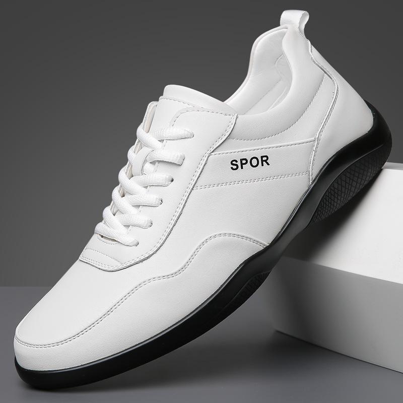 Fashion Men's Shoes Genuine Leather Breathable Spring Autumn Lace Up Comfortable Casual Outdoor Sneakers Shoes Fashion Non Slip Sneakers