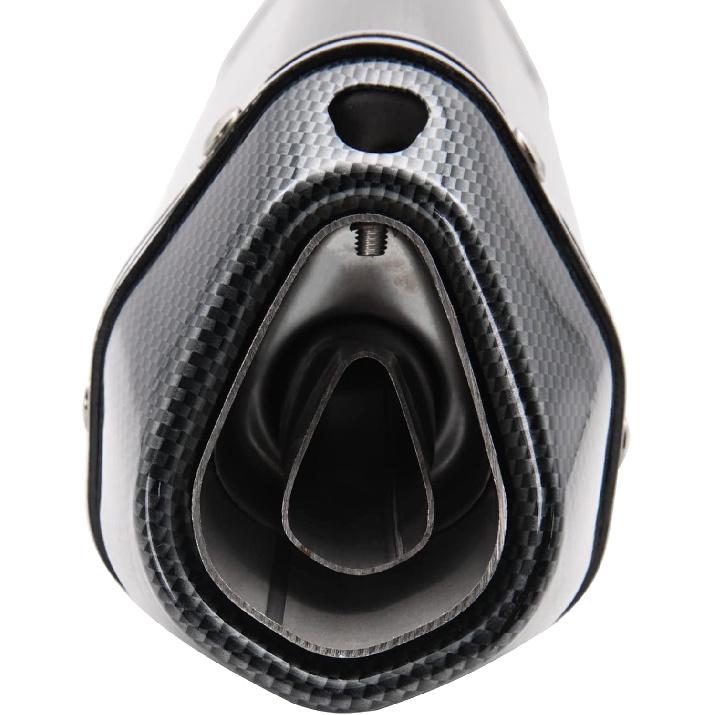 Motorcycle Slip On Muffler,1.5-2" Carbon Fiber Unversal Slip on Silencers & Mufflers For Dirt Bike Street Bike Scooter ATV Racing Pipes