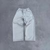 Mens Relaxed Fit Embroidered Gray Sweatpants Casual Streetwear Joggers Retro American Style