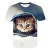 2024 Men/woman High Quality Brand T-shirt Hombre New Men T-shirt Casual Short Sleeve O-neck Fashion Funny Cat Printed 3D T Shirt