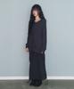 Mileko Turtle-Button Knit Cardigan Charcoal