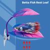 1/2pcs With Suction Cup Betta Fish Rest Leaf PP Artificial Betta Fish Leaves  Fish Spawning Resting