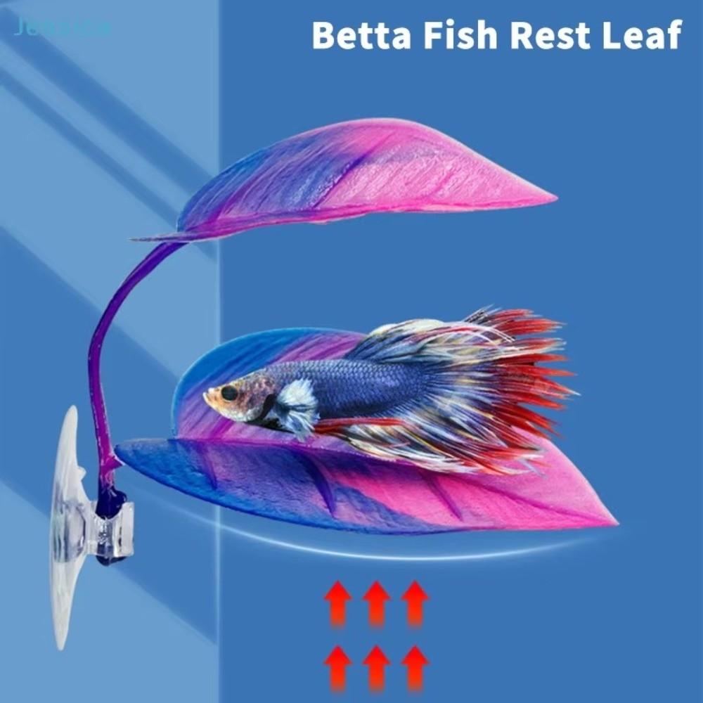 1/2pcs With Suction Cup Betta Fish Rest Leaf PP Artificial Betta Fish Leaves  Fish Spawning Resting