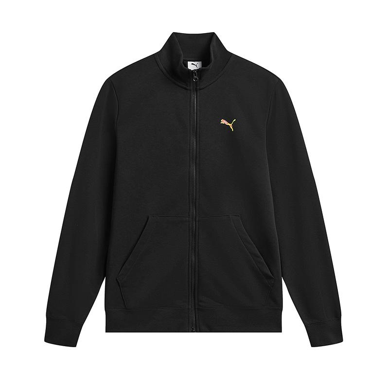 Puma Ess Logo Graphic Track Jacket Animal Print Stand Collar Zip Long Sleeve Men jackets 696333-01 XS