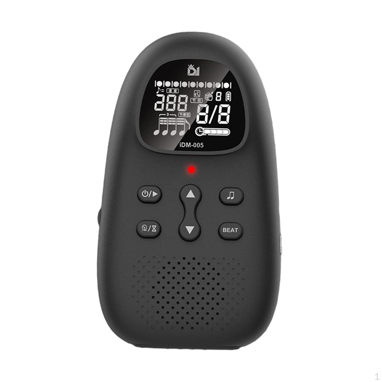 

Electric Metronome Mini Volume Adjustable Human Voice for Violin Piano чёрный