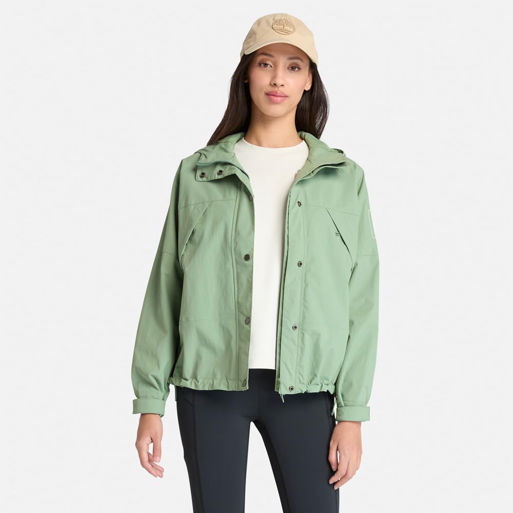 Timberland Archive Waterproof Shell Jacket, Women's, Green Bay, Size XL, TB0A67J3EC61