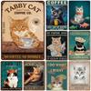 Cat Lover Vintage Metal Sign, Retro Tin Plate for Home Decor, Aluminum 20x30 cm