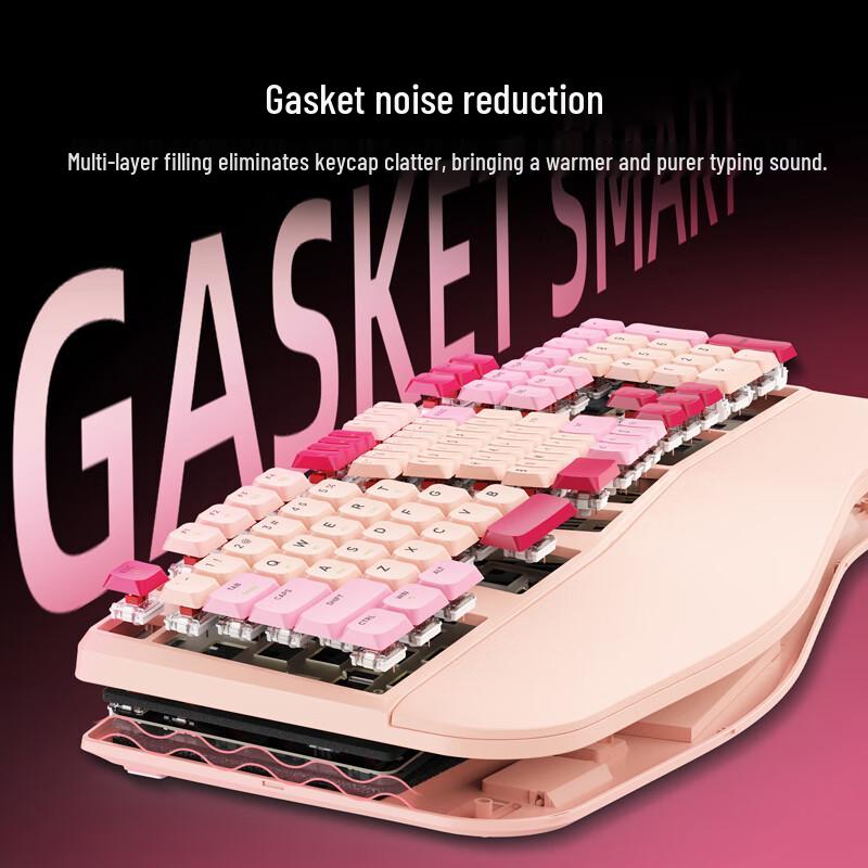 Shanye Ergonomic 104-Key Tri-Mode Hot-Swappable Gasket Mechanical Keyboard