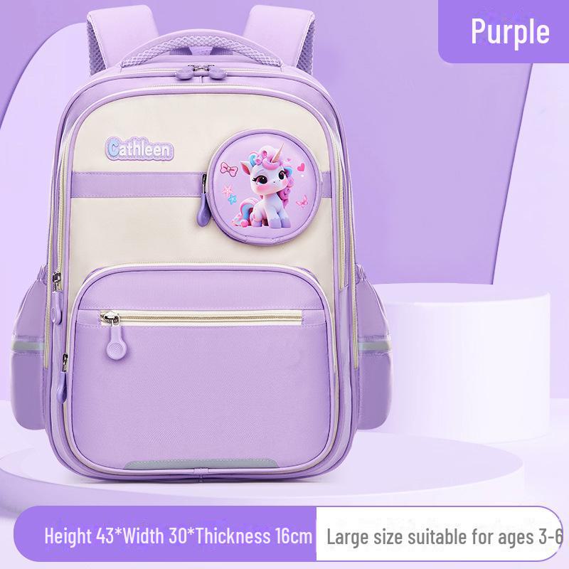 Ultra-Light, Large-Capacity Spine-Protective Schoolbag for Grades 3-6 – Unisex Children's Backpack