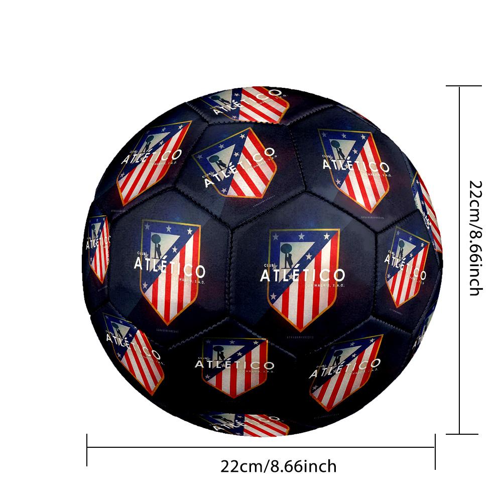 Pallone da Calcetto Atlético de Madrid Colorato Per Tutte le Età Cucito a Macchina PVC Pronto per la Competizione Resistente Ad Alto Rimbalzo