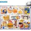 Retro Food Poster Stickers Yummy Dessert Cake Bread Jam Art Graffiti For Diy Creative Decoration Funny Sticker 203050Pcs