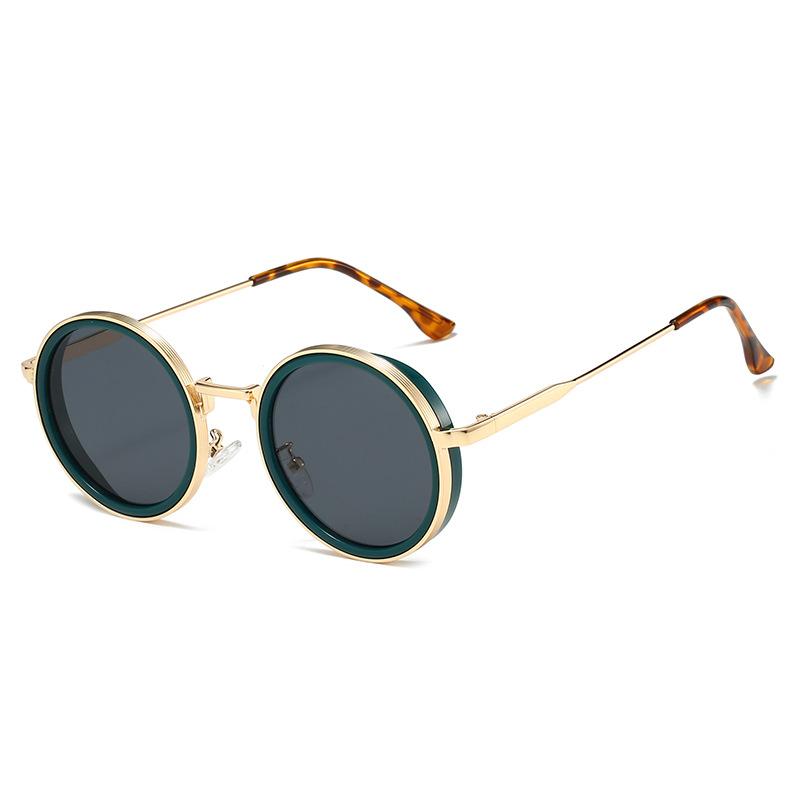 New Round Frame Retro Sunglasses For Men Punk Street Photography Sunglasses Stand For Women High-End Sunglasses M5245