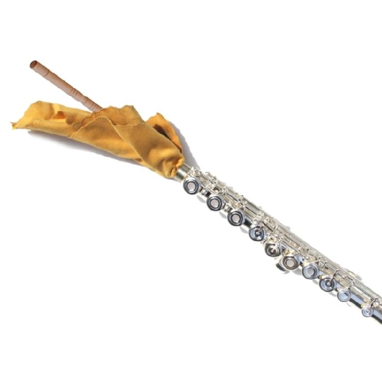 Flötenreinigungsstab mit Tuch, Flötenpoliertuch, Flötenstab, Flötenreiniger