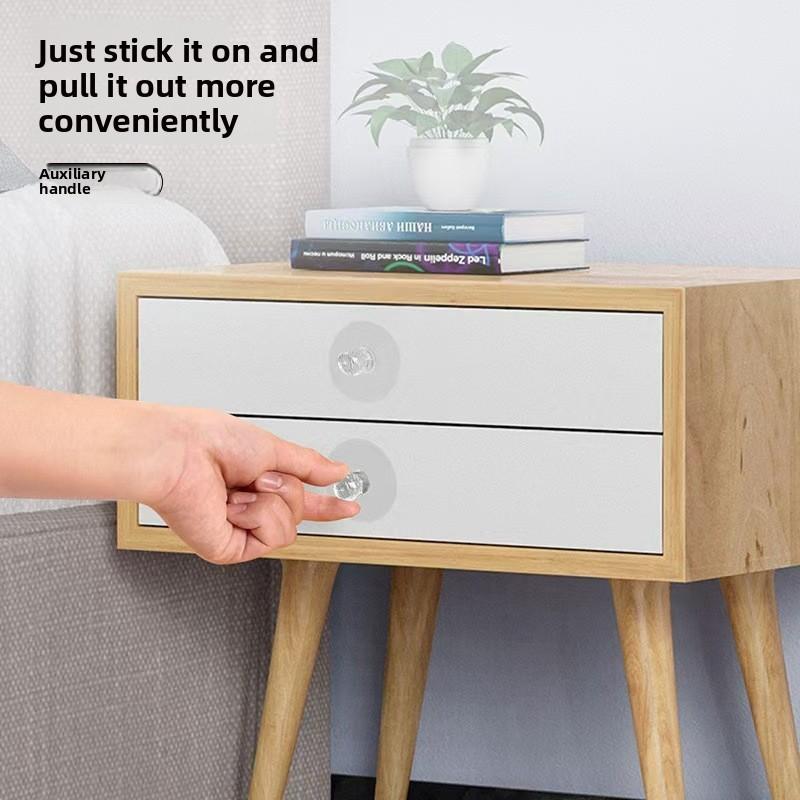 Handle Adhesive Acrylic For Glass Cabinet Doors With Easy Install Punching No