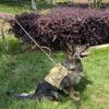 Adjustable Large Dog Harness Leash Set Tightness Strong Reflective Dog Tactical Vest Double Use Leash Medium Dog Accessories